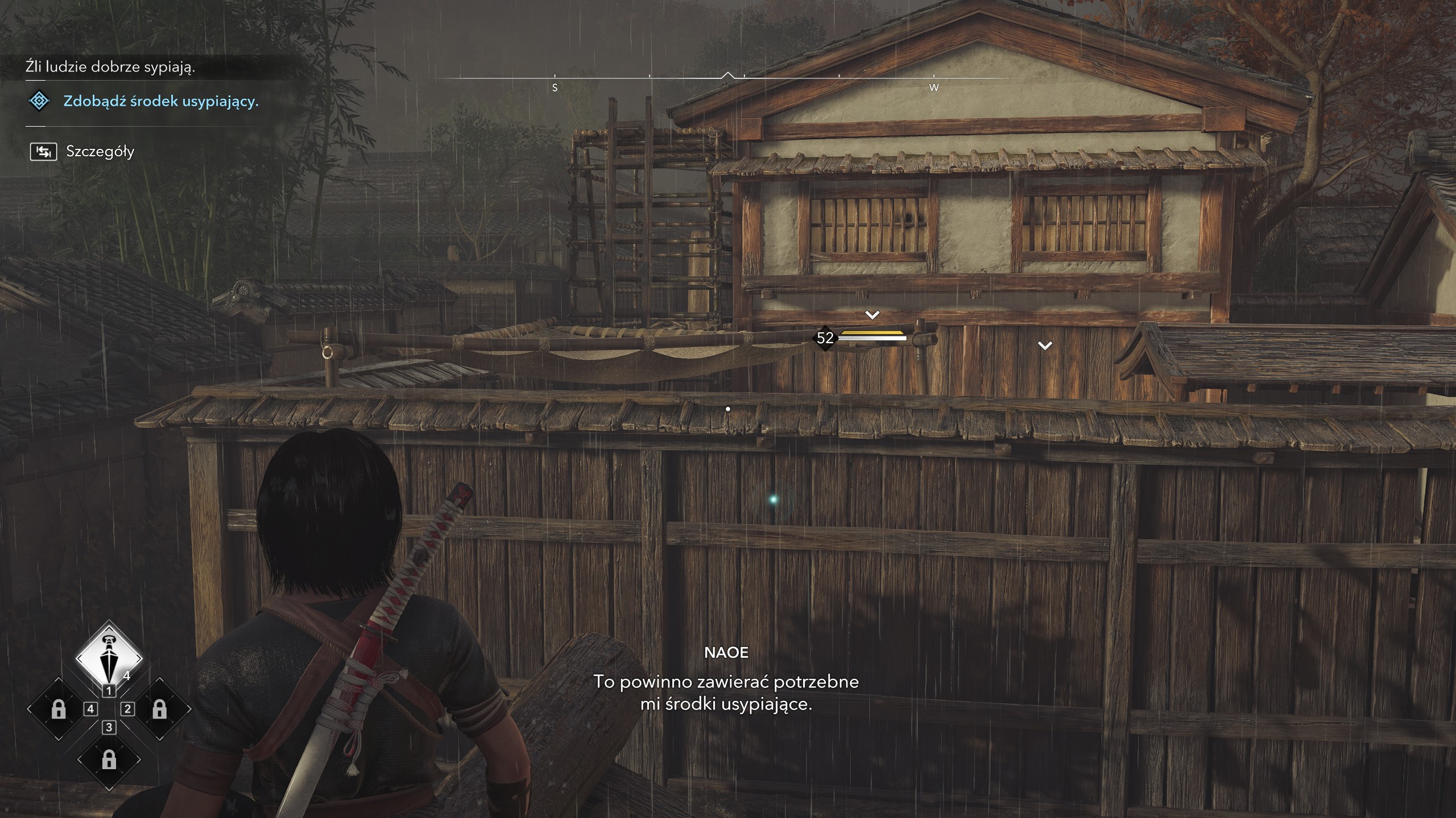 Assassin's Creed Shadows - Przechylanie szali, Źli ludzie dobrze sypiają: ashigaru, środek usypiający, rejestr