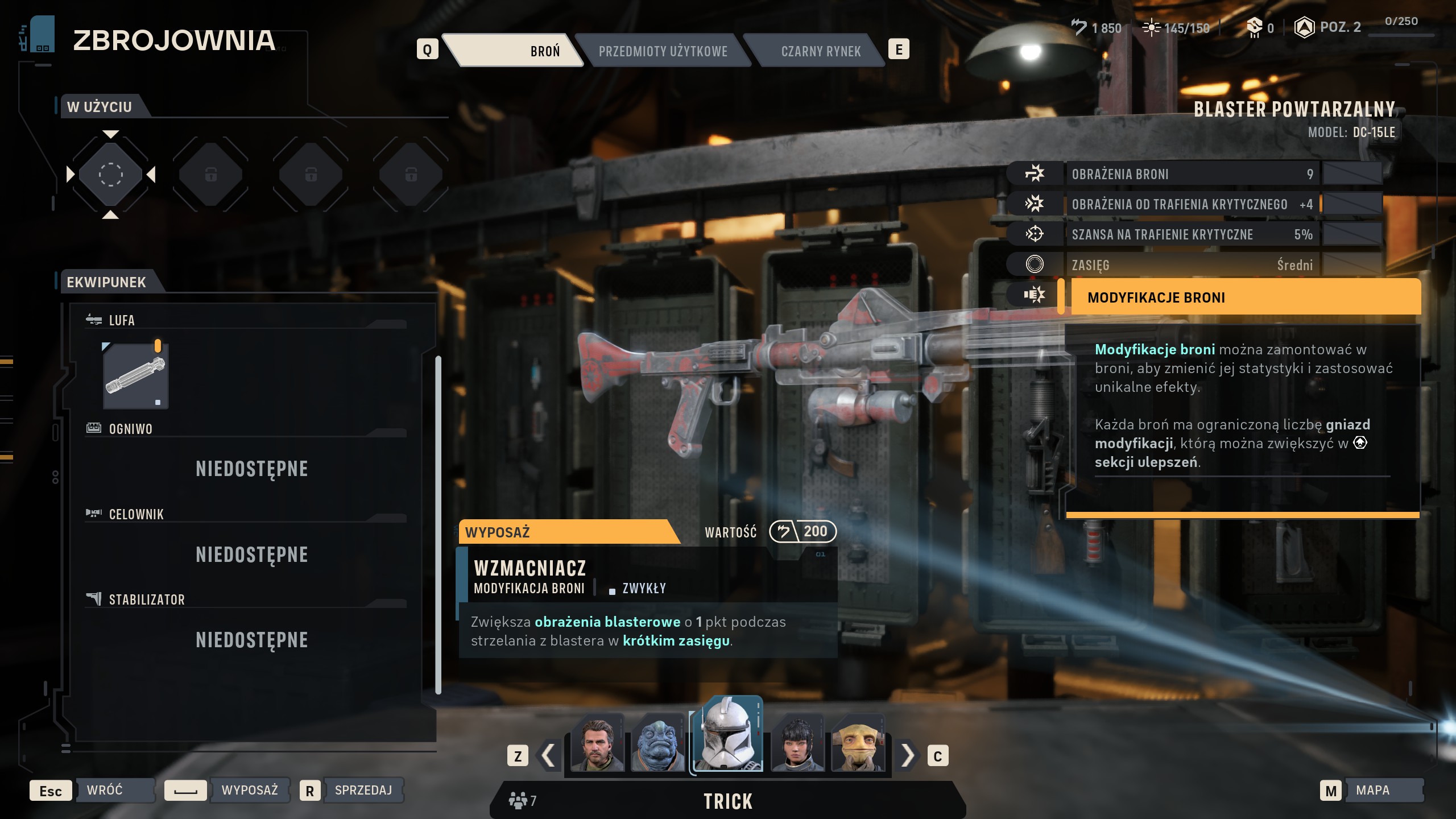 Star Wars Zero Company - Czarny rynek, modyfikacje broni, ulepszenia: jak wgrać?