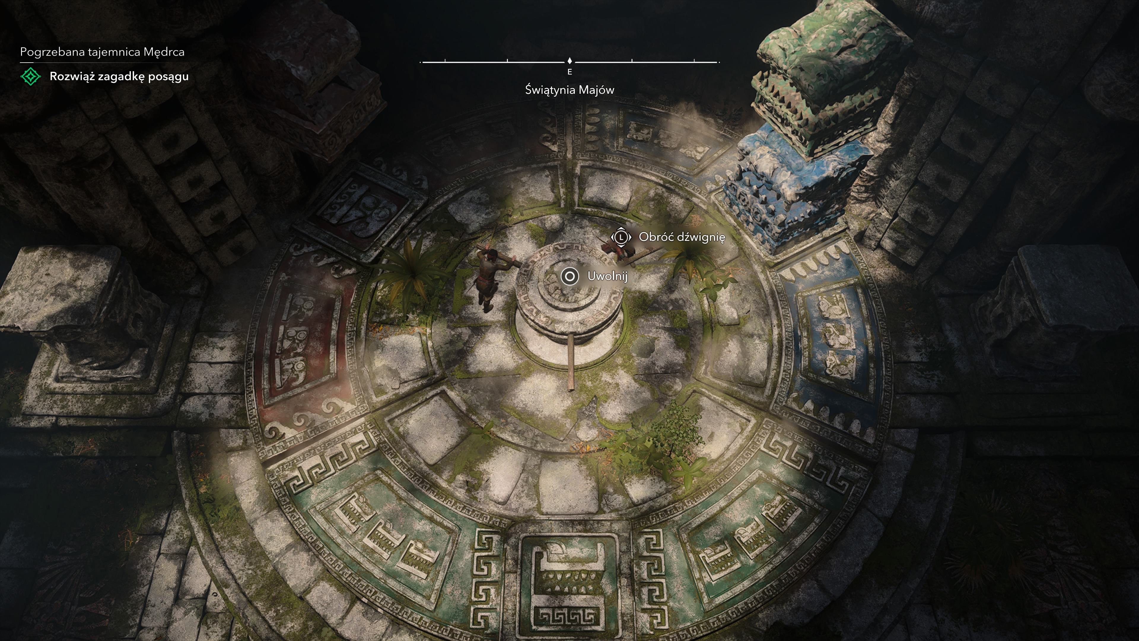 Assassin's Creed Black Flag Resynced - Pogrzebana tajemnica Mędrca: świątynia Majów, głazy, dźwignia