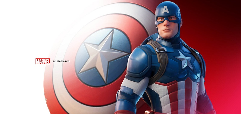 Fortnite z Kapitanem Ameryką. W grze pojawiła się skórka jednego z największych bohaterów Marvela