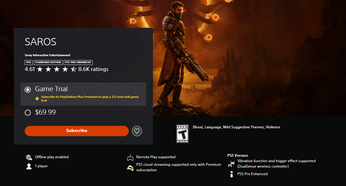 Saros w PS Plus! Można przetestować hit Sony z 2026 roku za darmo