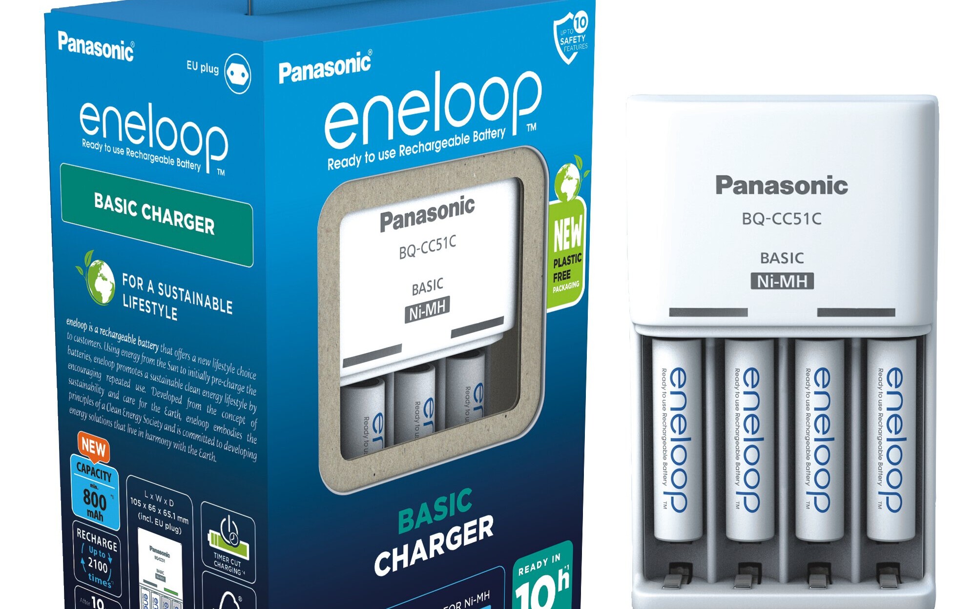 Promocja na baterie Panasonic Eneloop - 4 sztuki + ładowarka - za 58,99 zł