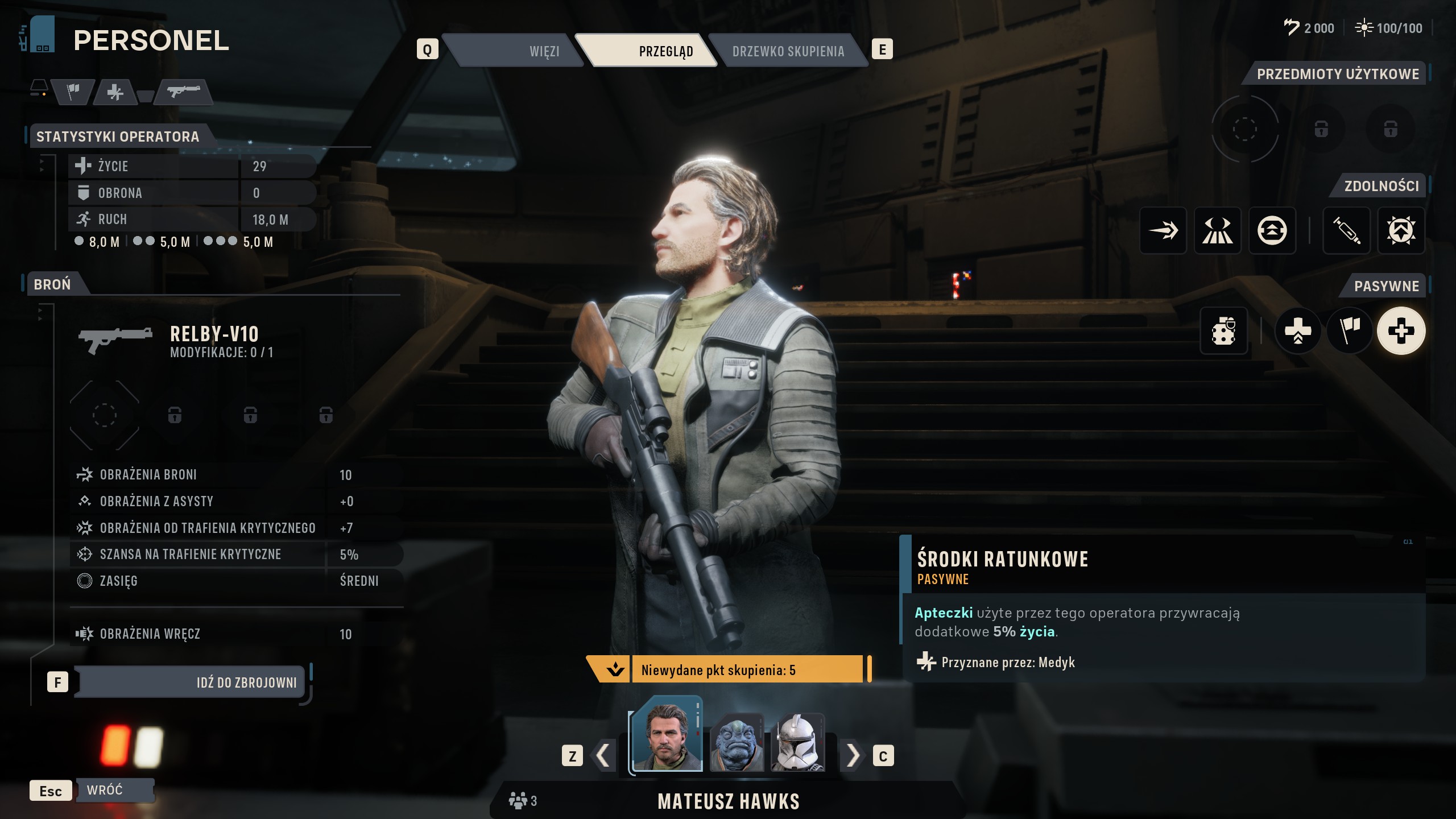 Star Wars Zero Company - Hawks: unikalny talent, efekt pasywny, najlepsze zdolności i umiejętności