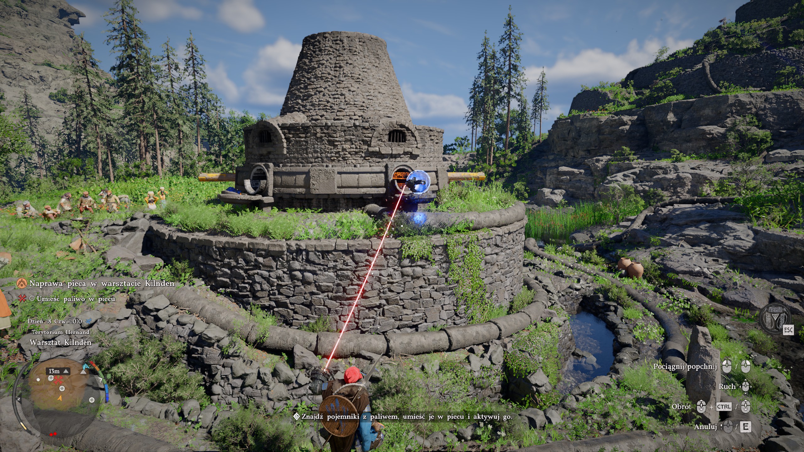 Crimson Desert - Warsztat Klinden: Grimnir, naprawa pieca, pradawny generator, odłączony, rozmontowany, paliwo