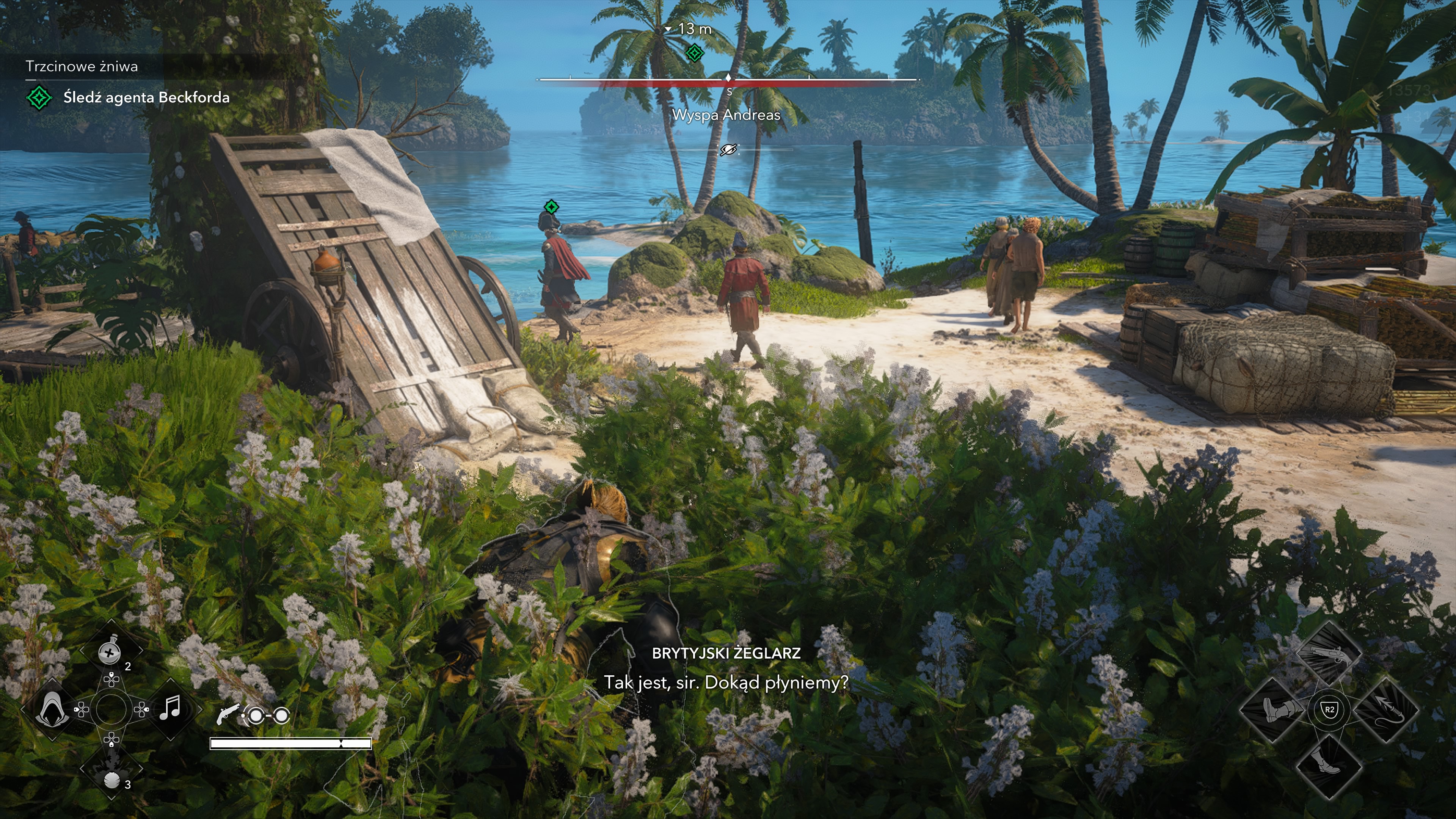 Assassin's Creed Black Flag - Trzcinowe żniwa: lina z hakiem, Kidd, agent Beckforda, plantacja