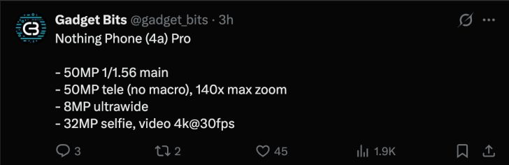 Nothing Phone (4a) Pro