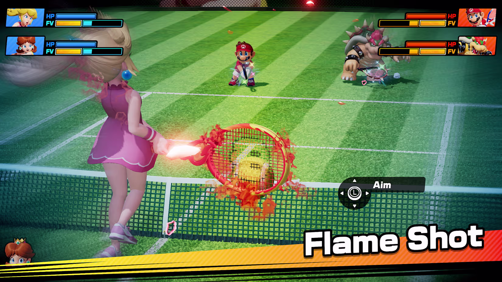  Mario Tennis Fever - playtest - flame shot