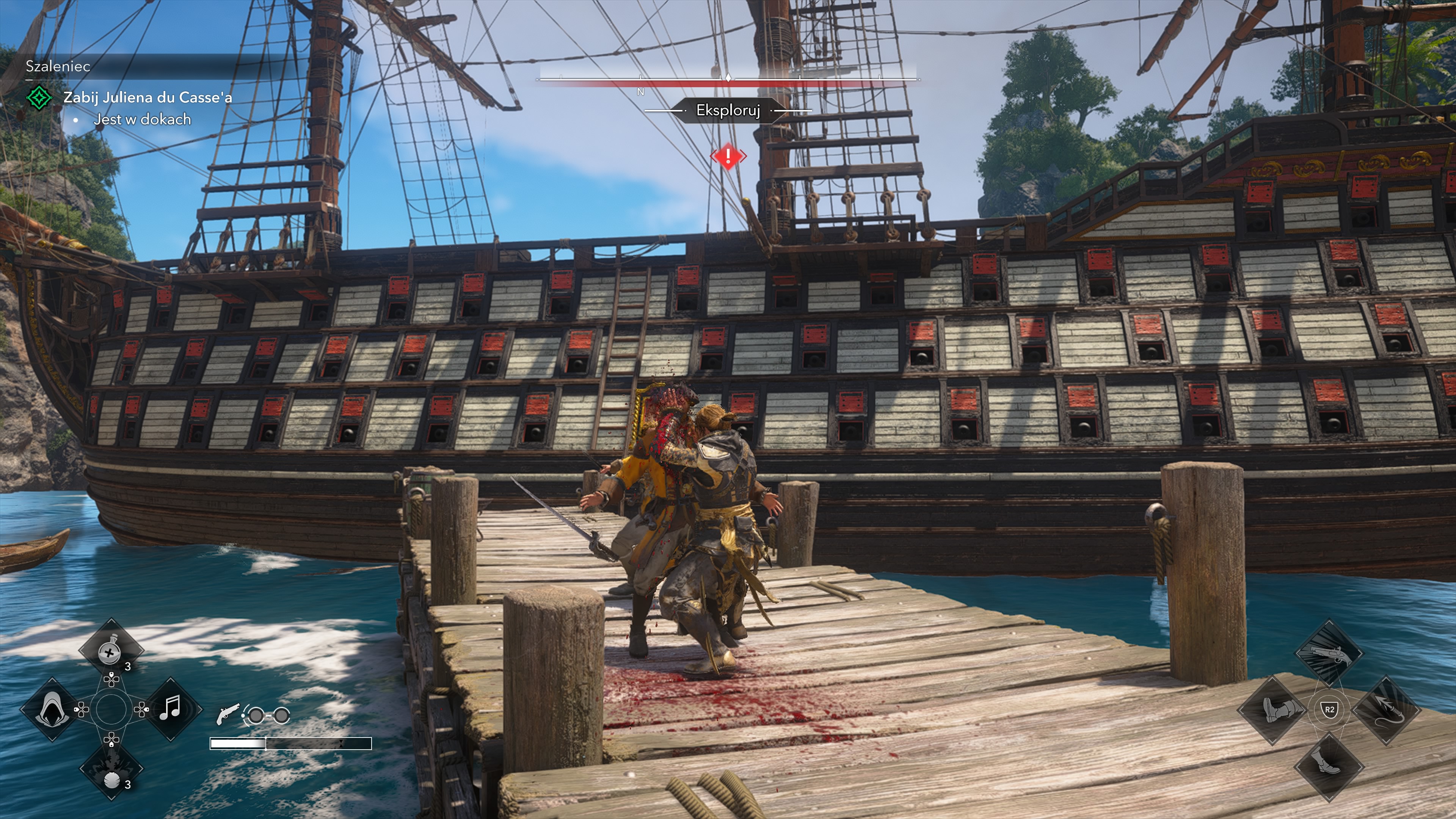 Assassin's Creed Black Flag - Szaleniec: Julien du Casse, posiadłość Templariusza, doki