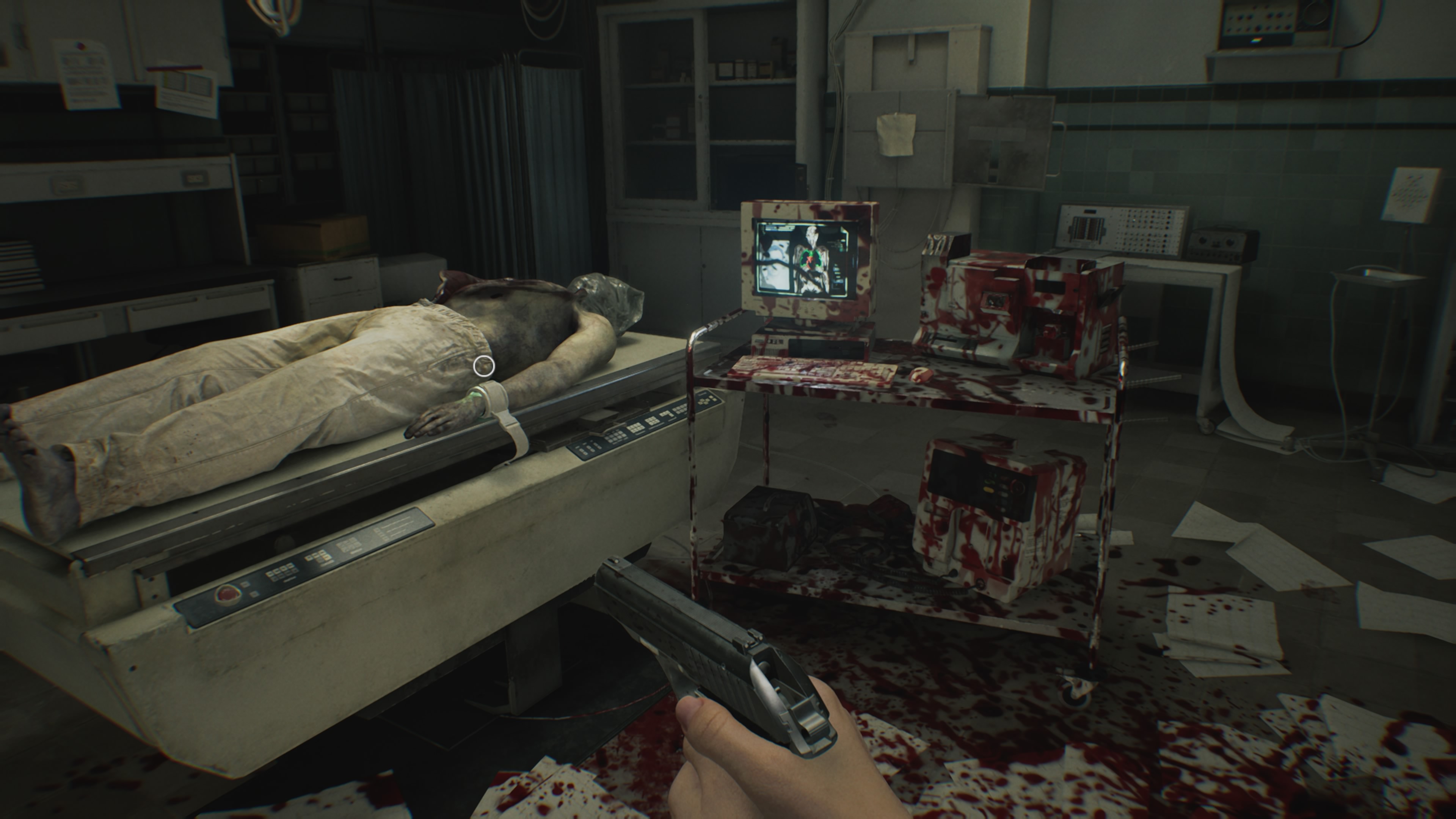 Resident Evil Requiem - Grace: biuro kierownika badań, kłódka, rozpuszczalnik, 1 poziom identyfikatora