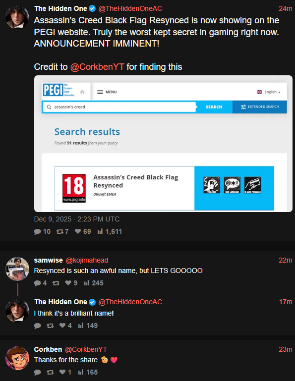 Assassin's Creed Black Flag IV Remake (Resynced) oficjalnie! Koniec plotek