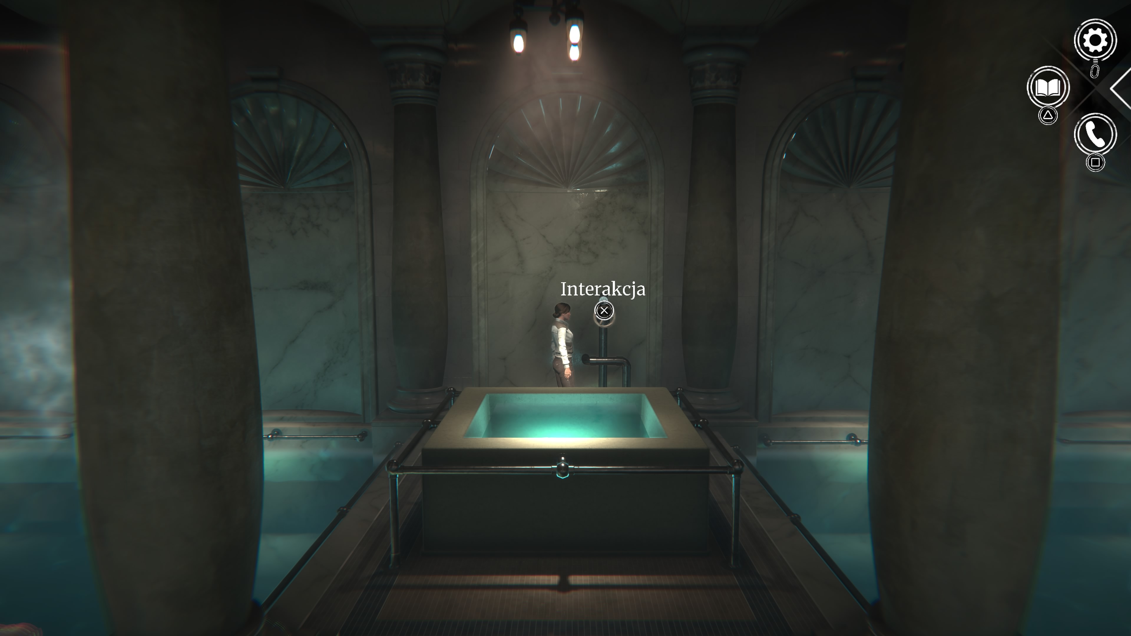 Syberia Remastered - Aralbad: zapomniane źródła, hotel, Feliks, klawiatura, spa, James, Helena, molo, drink