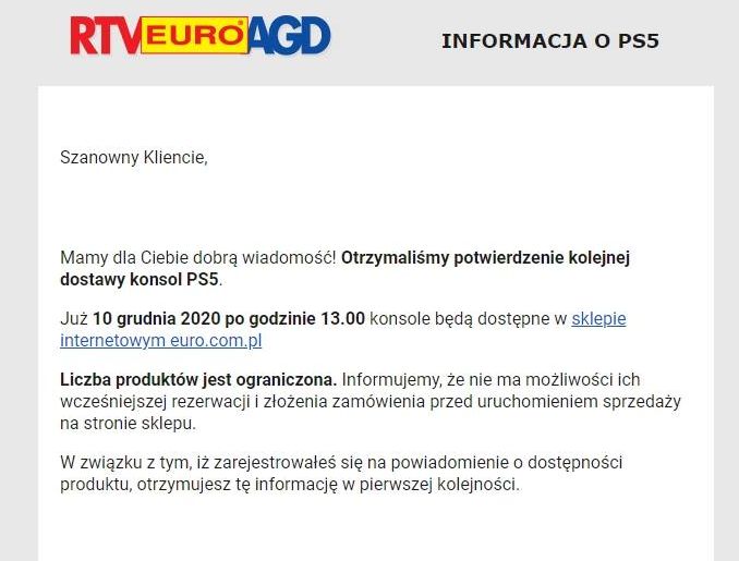 PS5 wraca do sprzedaży w Polsce. Gracze mogą szykować się na zakupy