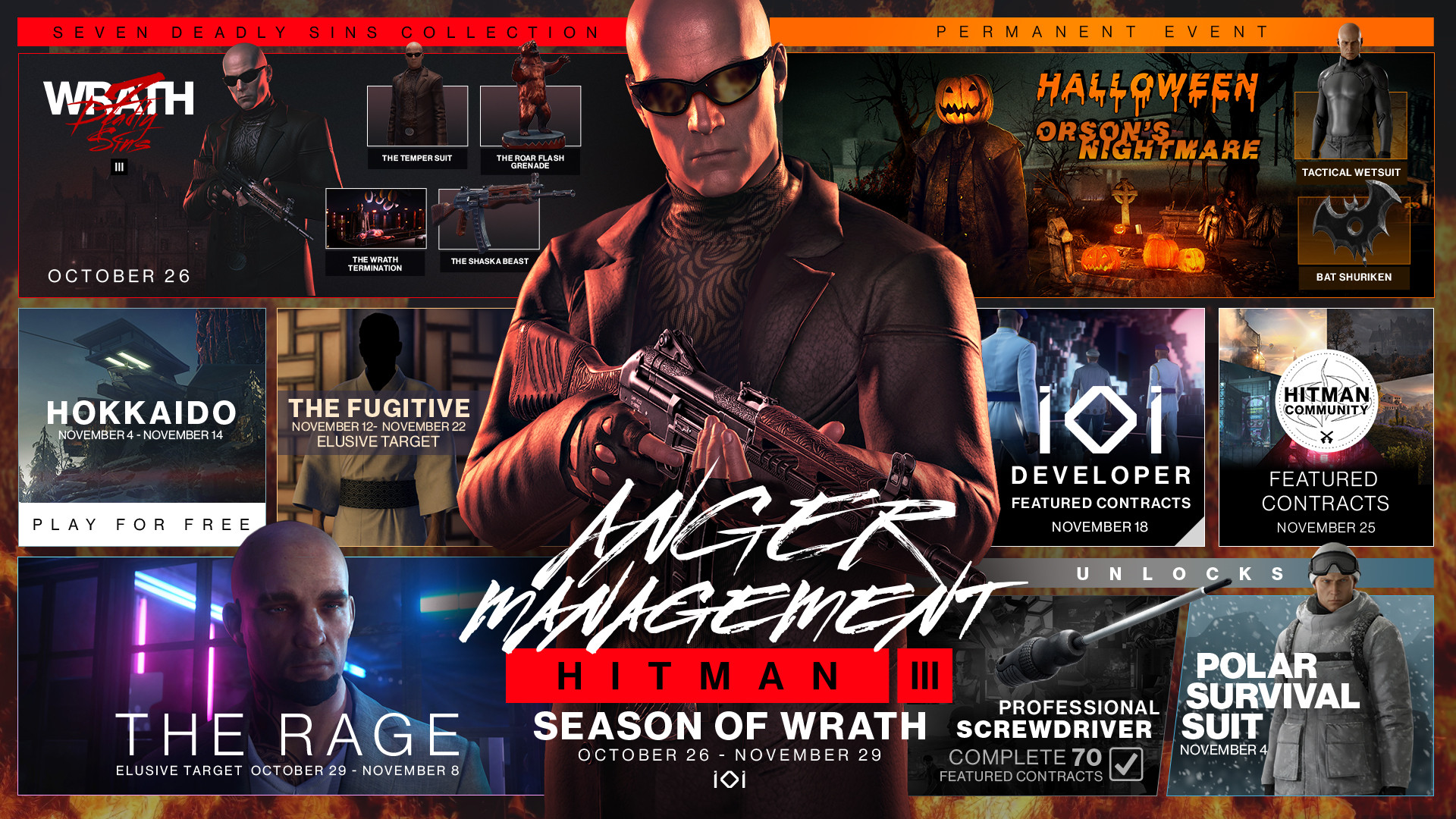 Hitman 3. Agent 47 rozpoczyna Halloween. Darmowy poziom dla wszystkich i więcej atrakcji