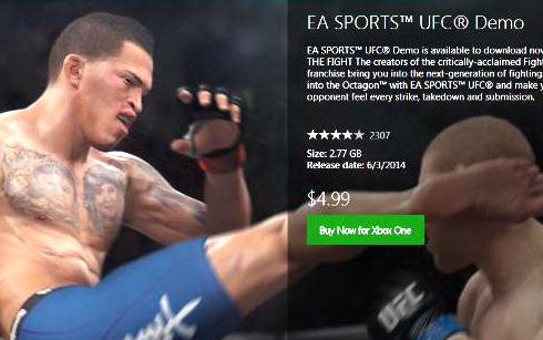 EA pobiera opłaty za wypróbowanie dema EA Sports UFC i FIFA 14 na Xbox One