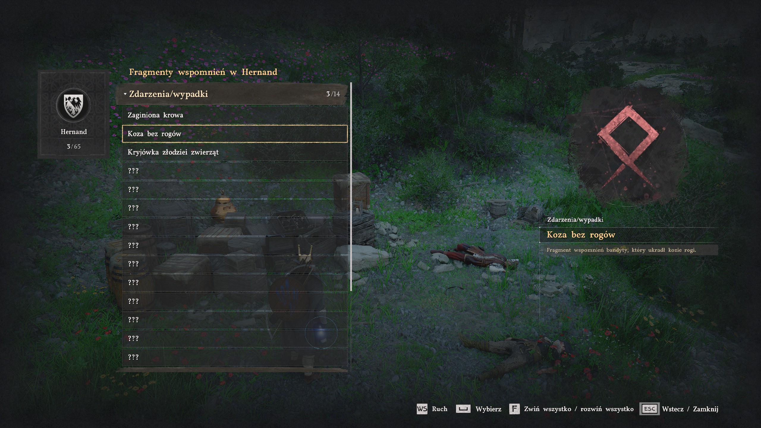 Crimson Desert - Próba za próbą, Człowiek uwięziony w grzęzowisku: kozy, złodziej rogów, krowy, kryjówka