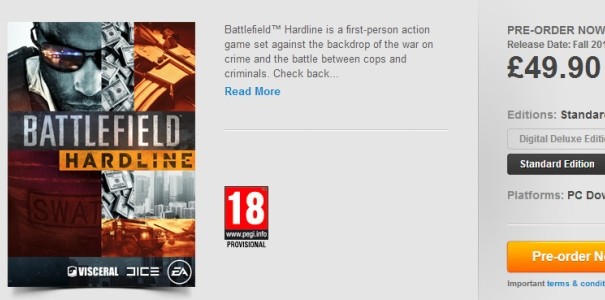 Zamówienia przedpremierowe na Battlefield: Hardline już możliwe, data premiery żadnym zaskoczeniem