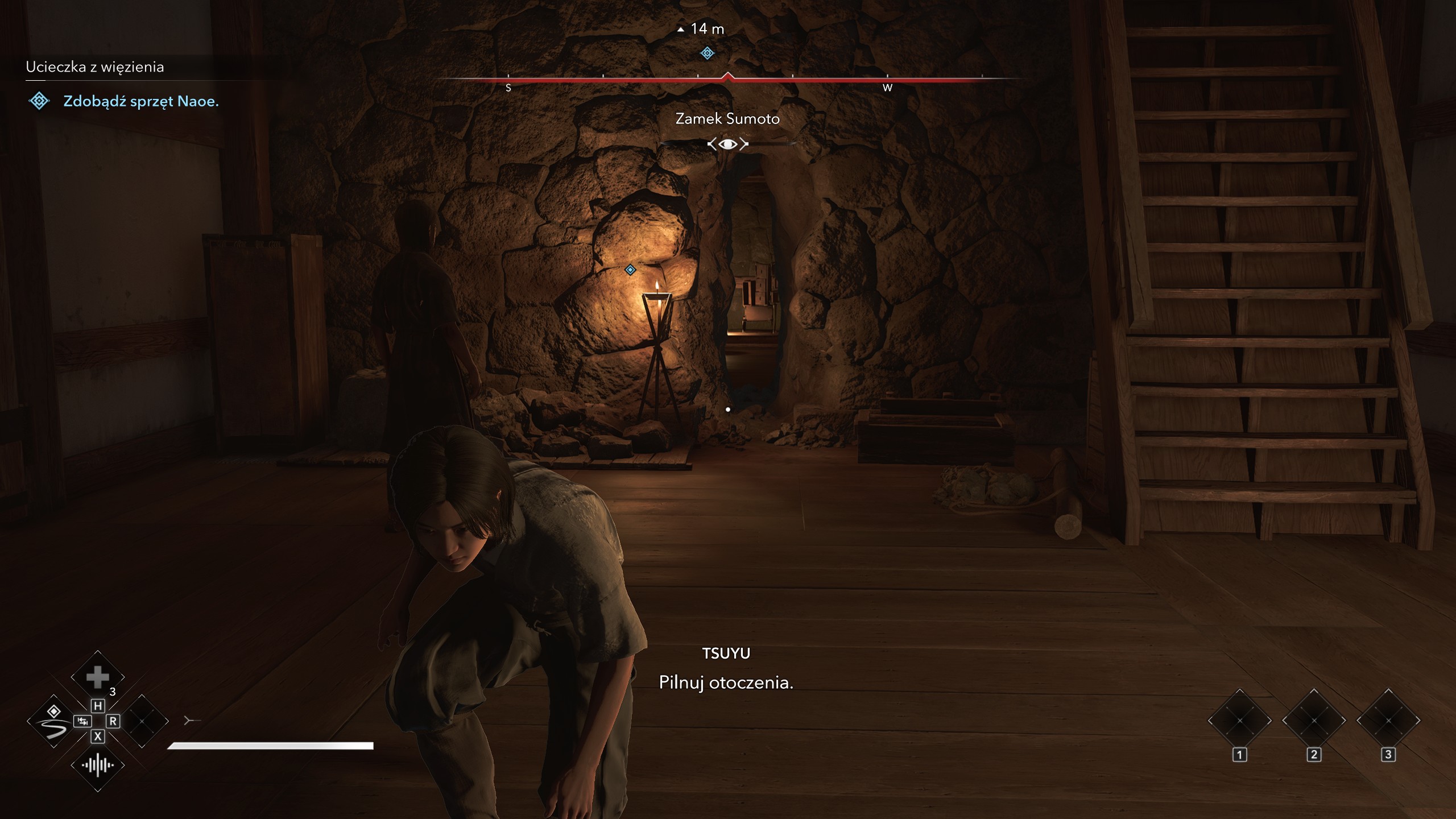 Assassin's Creed Shadows - Nie jestem sama na tym świecie, Ucieczka z więzienia: ratunek, Tsuyu, bronie
