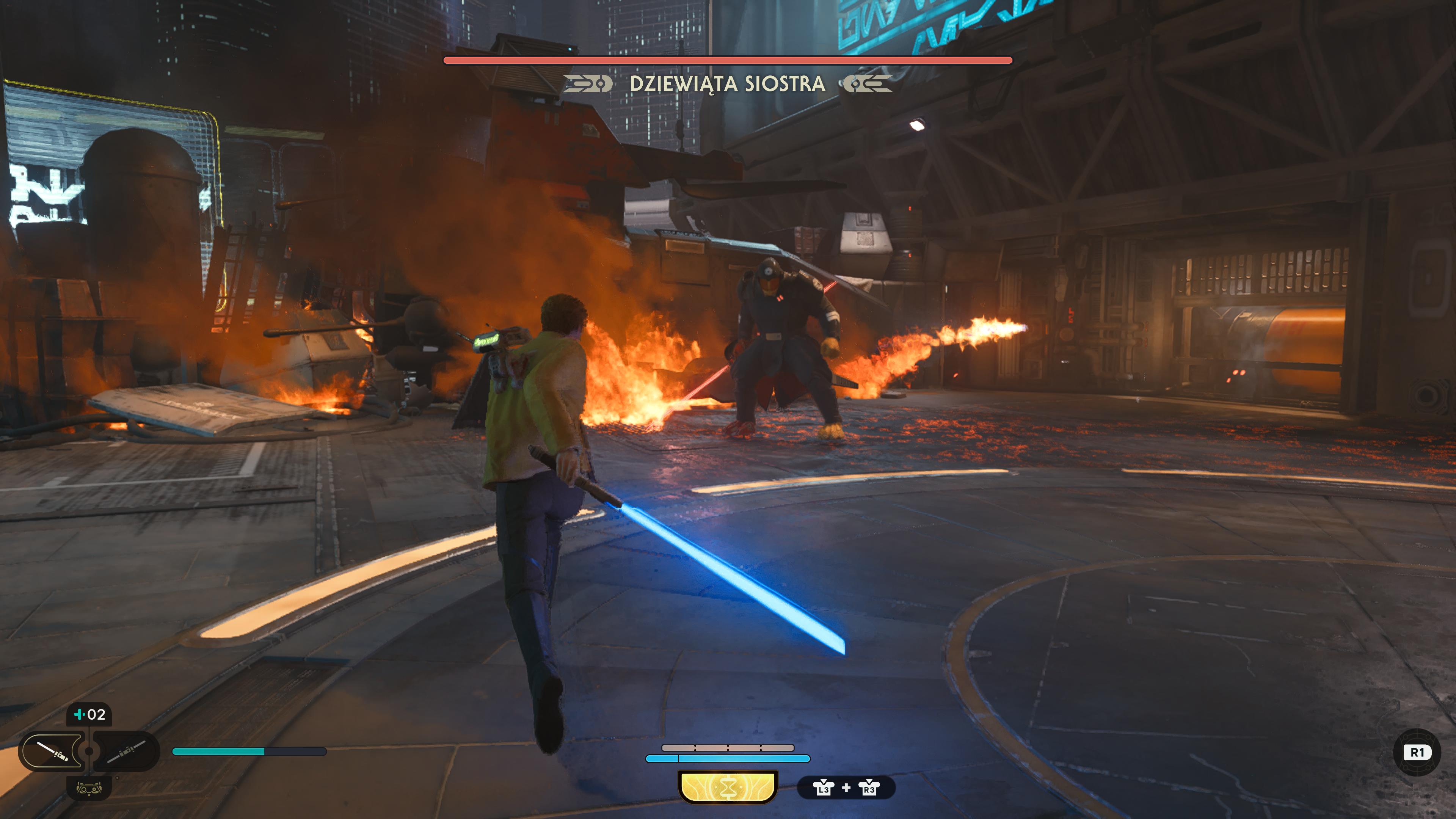 Star Wars Jedi Survivor (Ocalały) - Prolog: Imperium, Dziewiąta Siostra, omamienie wroga, modliszka, hangar