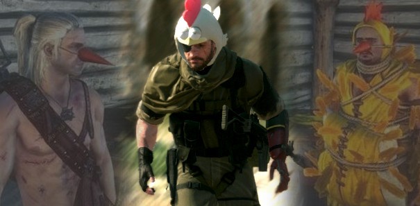 Czapka kurczaka na zrzutach z Metal Gear Solid V: The Phantom Pain