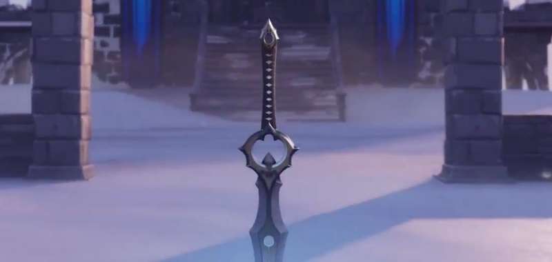 Fortnite z Infinity Blade. Gameplay pokazuje rozgrywkę z ogromnym mieczem, a znana marka ląduje w koszu