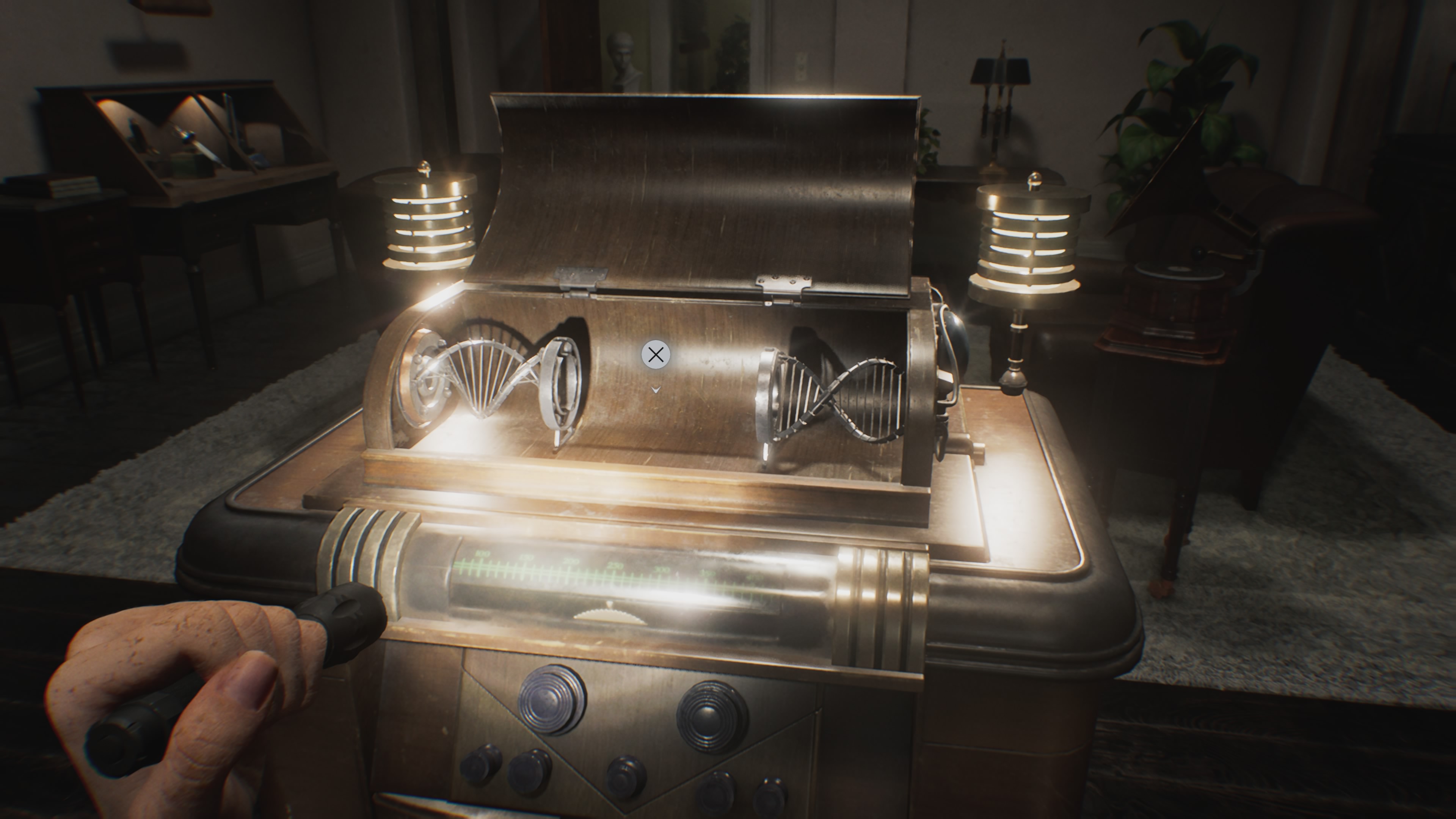 Resident Evil Requiem - Grace: helikopter, kluczyki, Henry, klepsydra, VIP, pobór, testowanie, zbiorniki