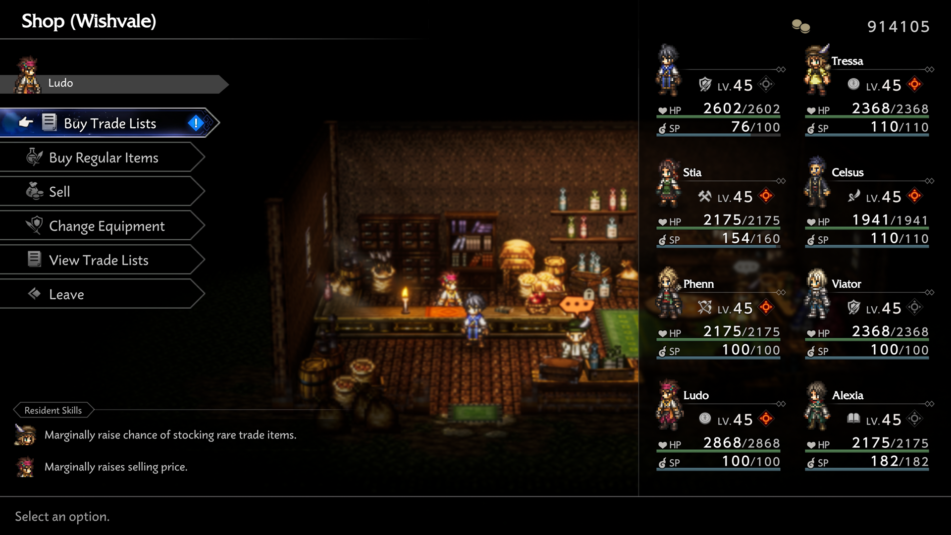  Octopath Traveler - recenzja gry. Kupowanie 