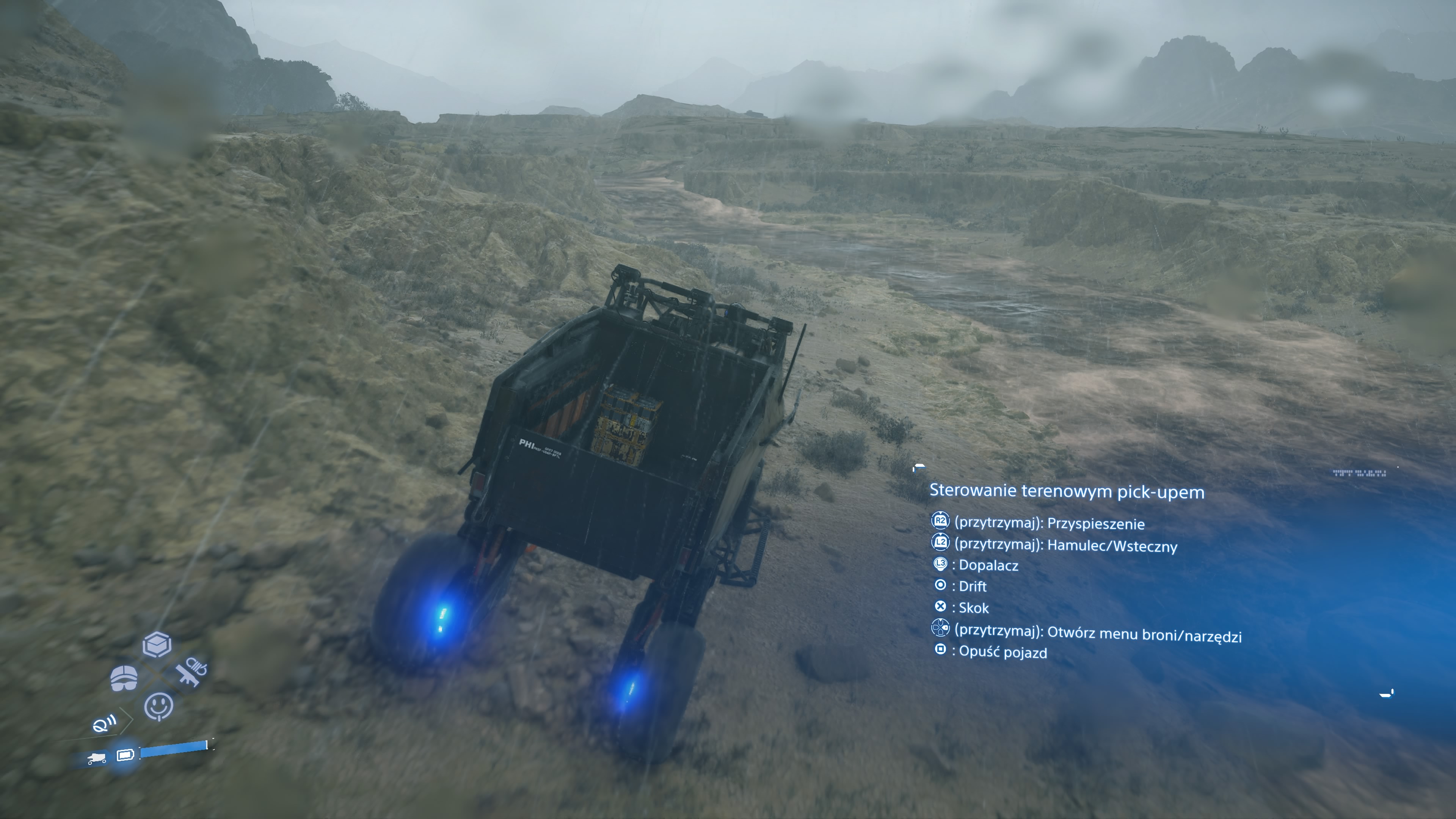 Death Stranding 2 - Pojazdy mechaniczne: szybkie przemieszczanie się, szybka podróż, autostrady, baterie