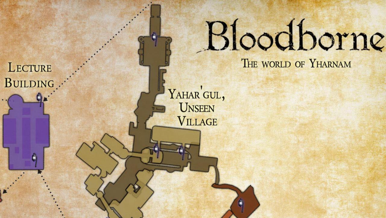 Jeden z graczy stworzył znakomitą mapę świata Bloodborne