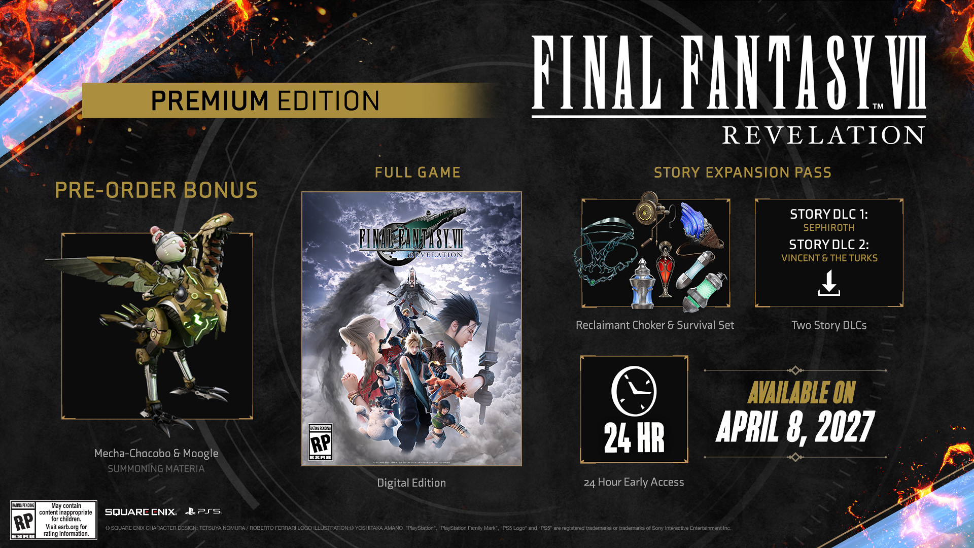 Final Fantasy VII Revelation Premium preorder