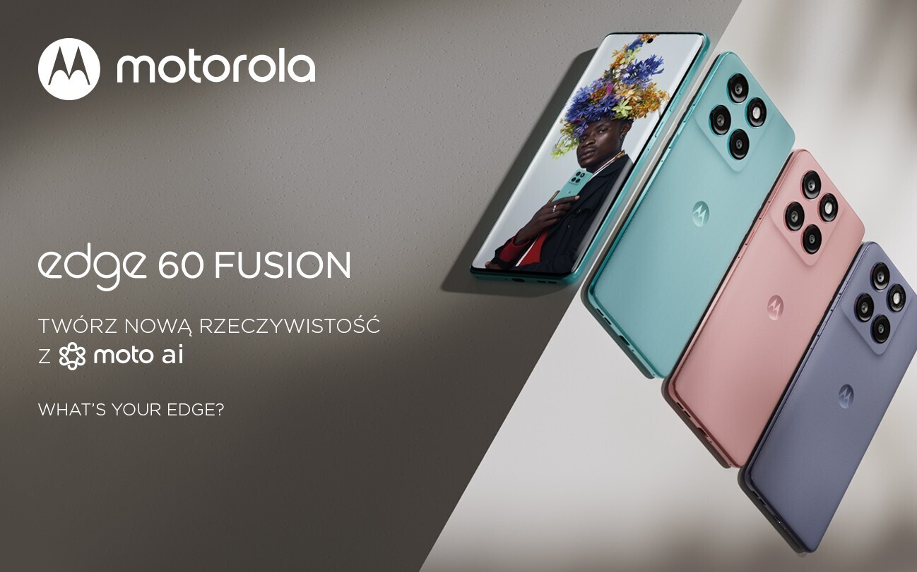 NOWOŚĆ smartfony Motorola Edge 60 z 12 GB RAM, pOLED 120 Hz, ładowanie do 90 W od 1799 zł + zwrot 500 zł i bon