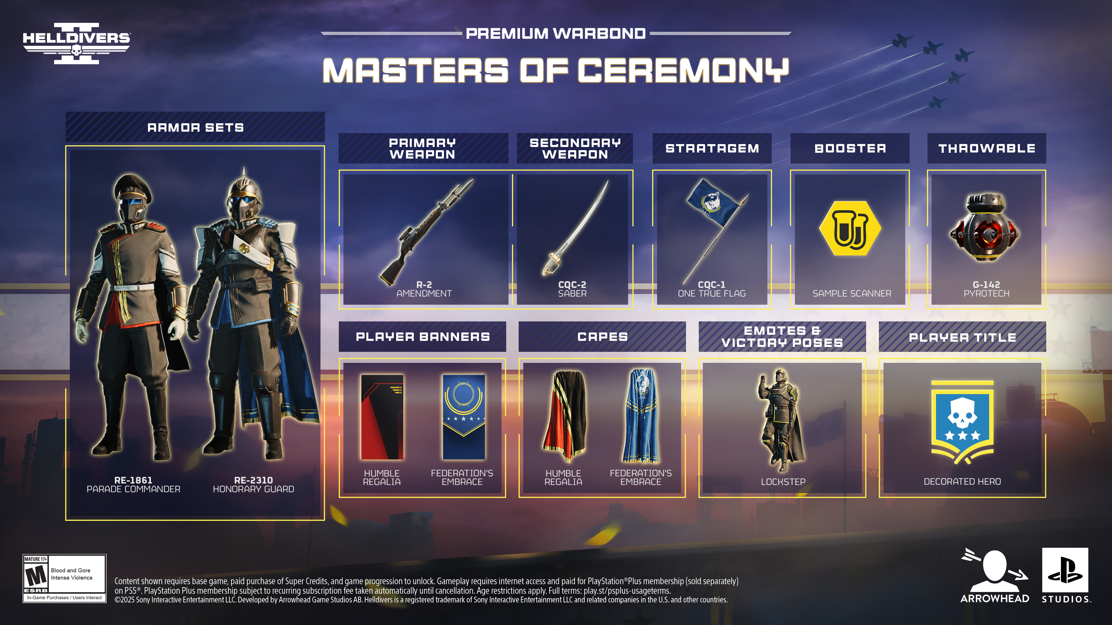 Helldivers 2 Masters of Ceremony Premium Warbond