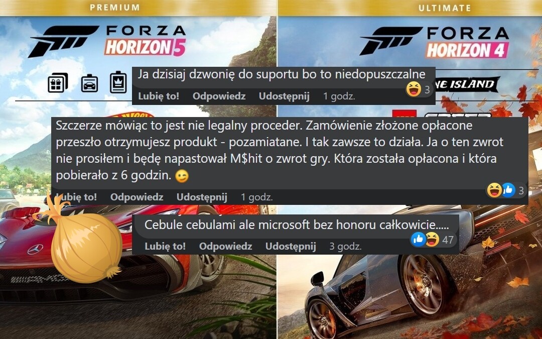 Forza Horizon 4 + Forza Horizon 5 za 3 zł cebula