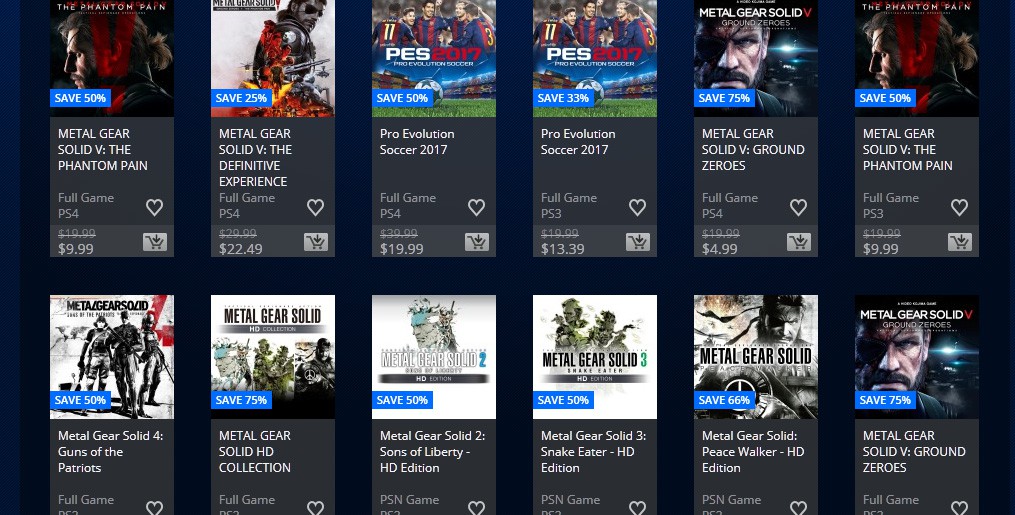 Konami przecenia gry w amerykańskim PS Store