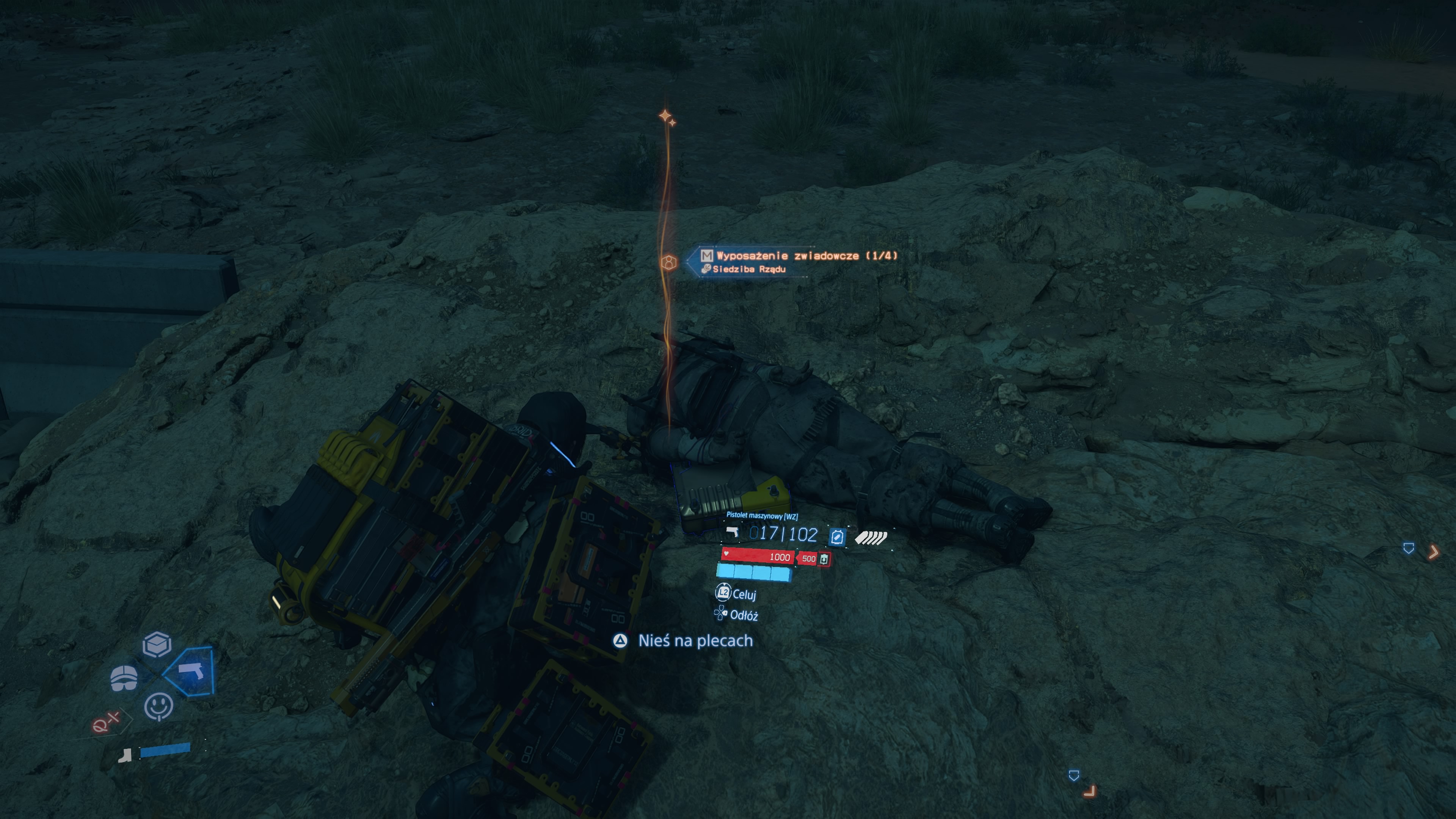 Death Stranding 2 - Zlecenie 102: całe wyposażenie zwiadowcze rabusiów