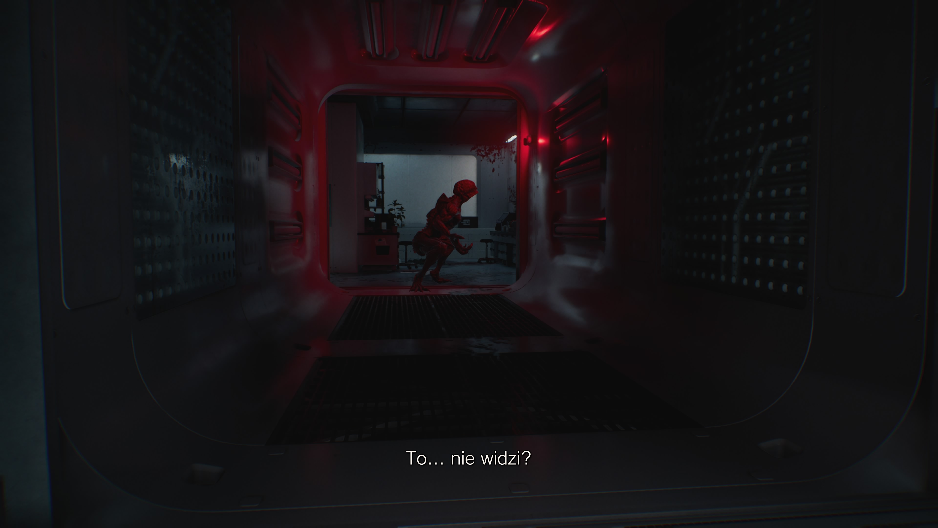 Resident Evil Requiem - Grace: dolne poziomy ARK, dźwig, Licker, Lizacz, karta magnetyczna, westybul, sfery