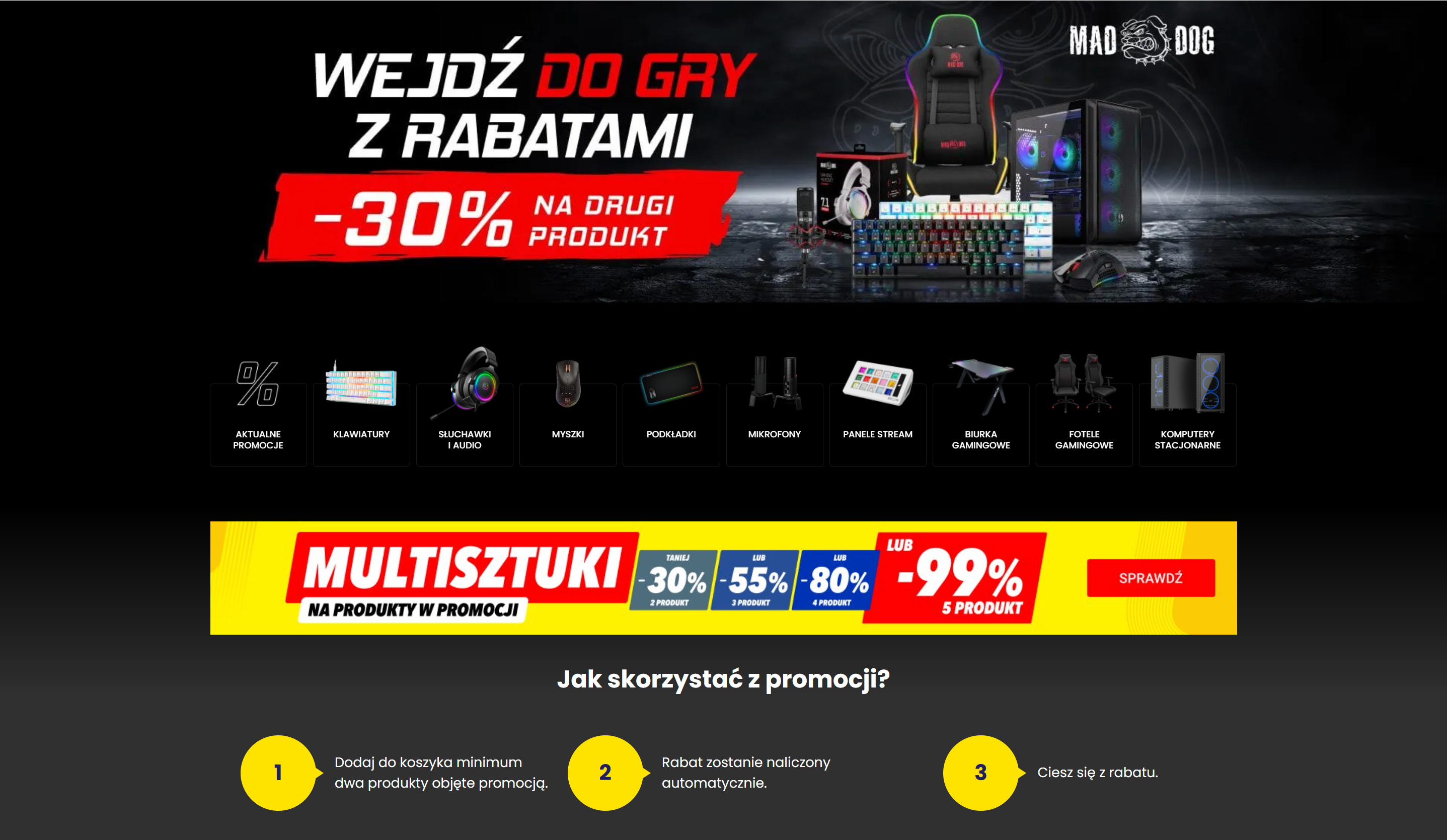 Wejdź do gry z rabatami MAD DOG