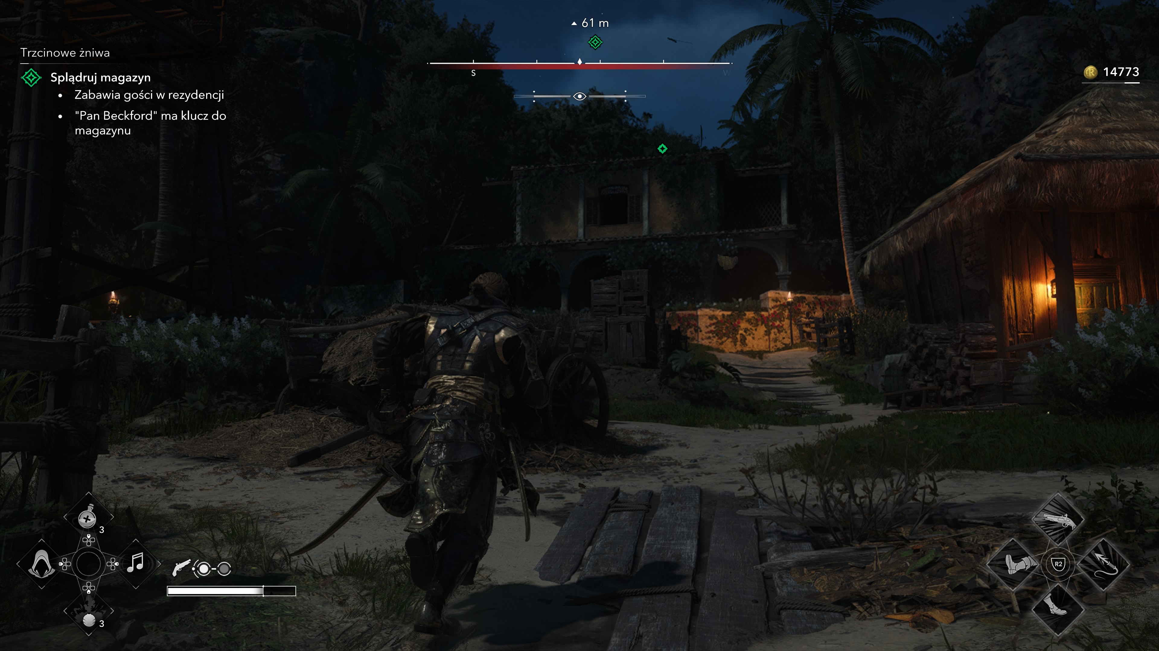 Assassin's Creed Black Flag - Trzcinowe żniwa: lina z hakiem, Kidd, agent Beckforda, plantacja