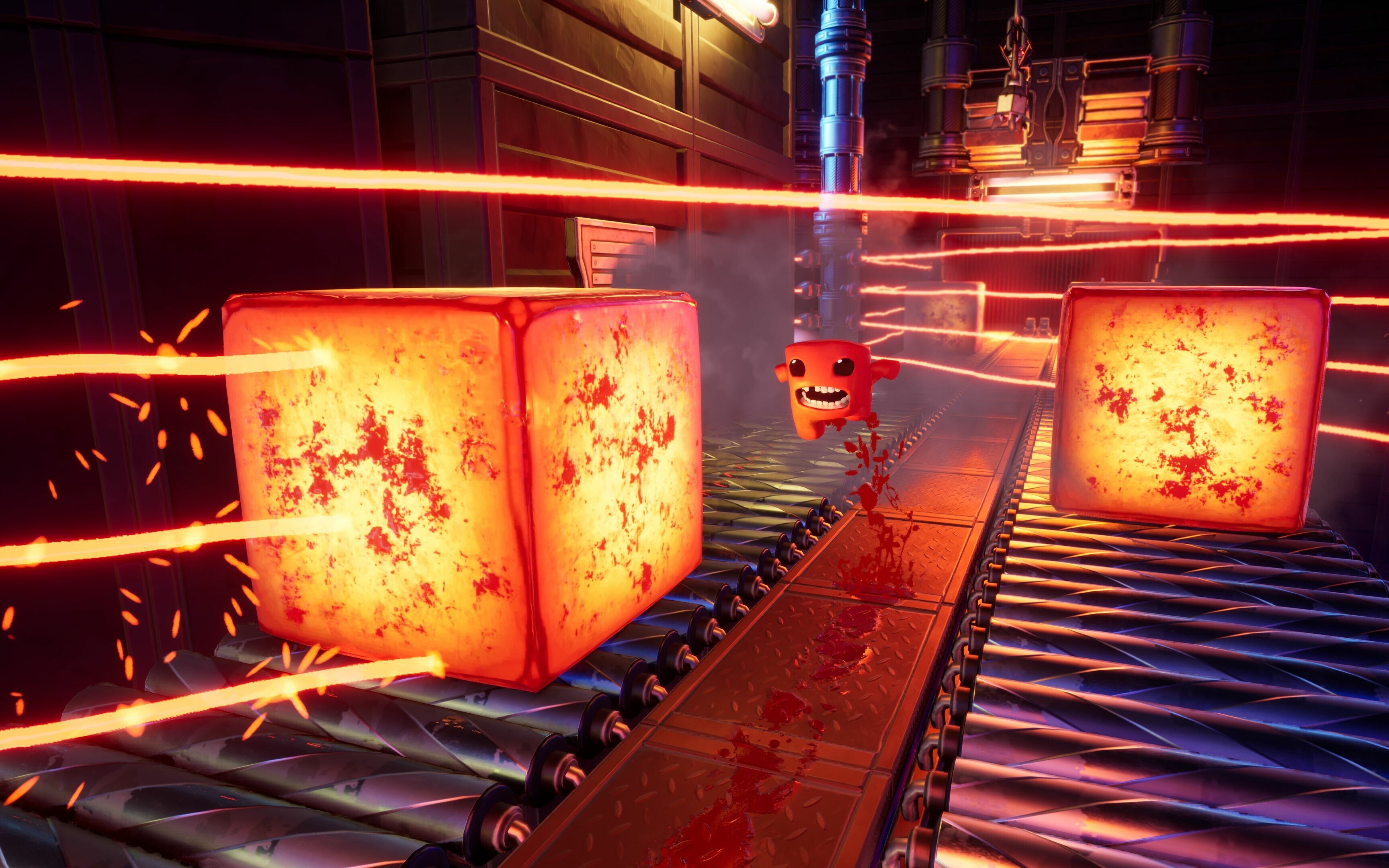 Super Meat Boy 3D - lasery