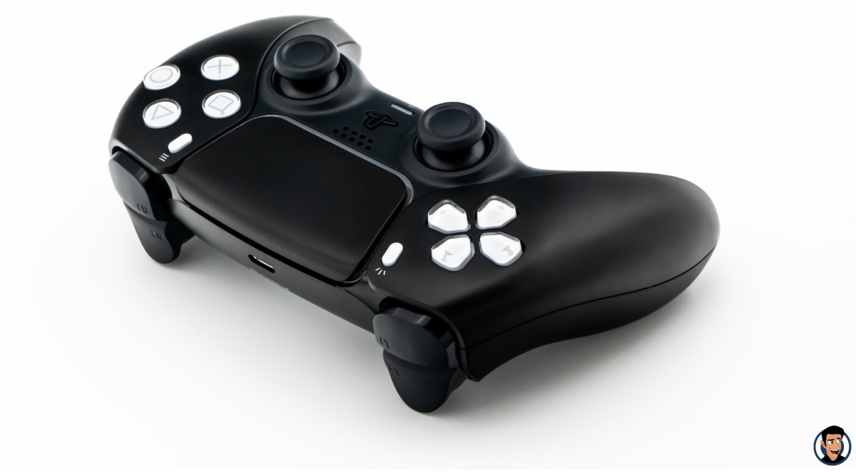 DualSense od PS5 w prototypowej wersji na zdjęciach. Sony długo rozwijało czarną wersję pada