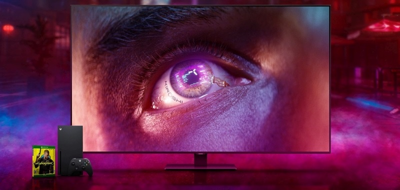 Cyberpunk 2077 TV do wygrania w konkursie Microsoftu. Limitowany sprzęt Samsunga trafi do szczęśliwca z USA