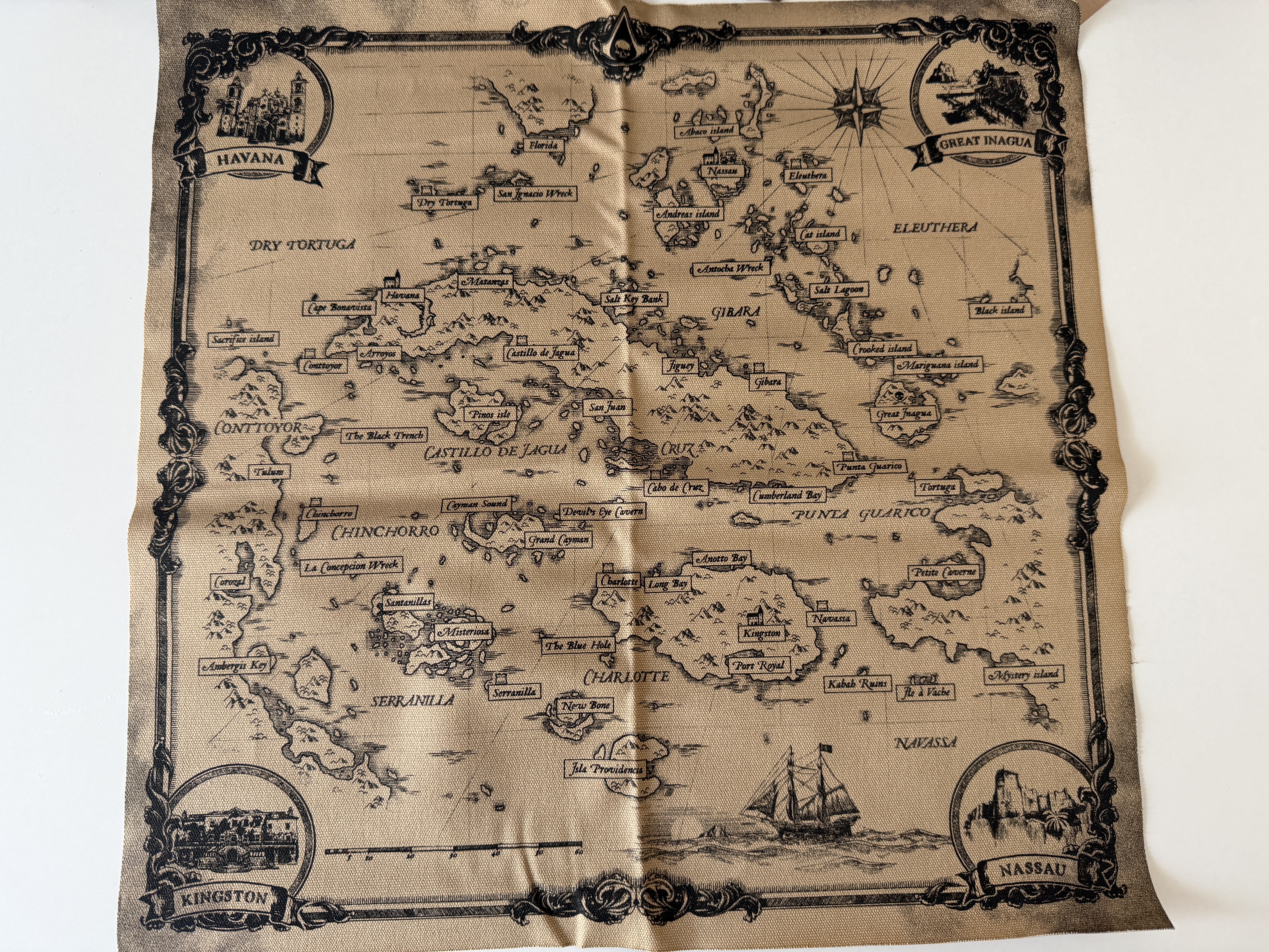 płócienna mapa świata Assassin’s Creed Black Flag Resynced