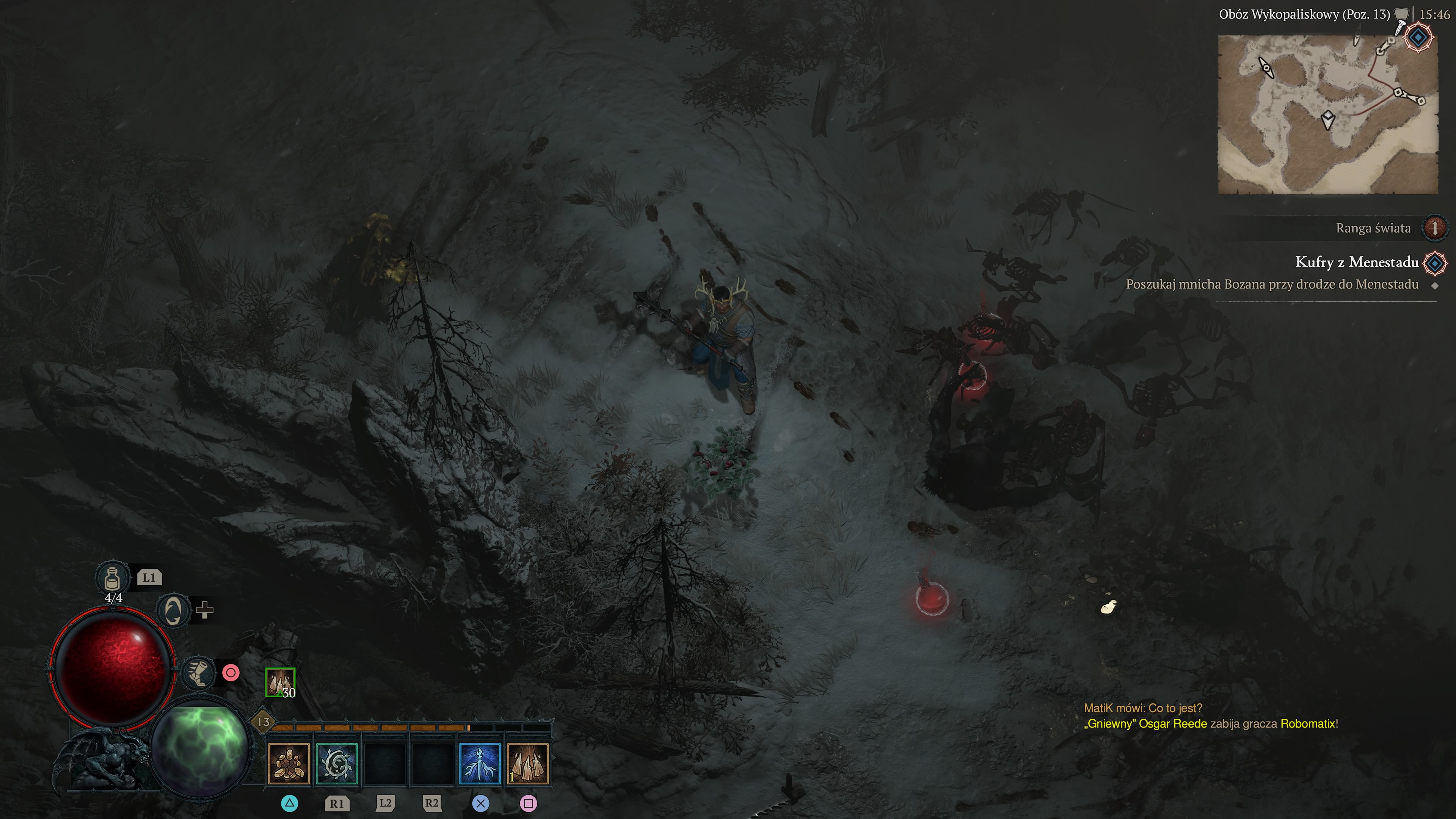 Diablo 4 - Kufry z Menestadu, Wzmocnienie Morale, Drwal z Nowiska, Wygłodniała Kościana Skrytka, Ziębipąk